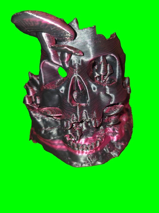 Skull and mushroom